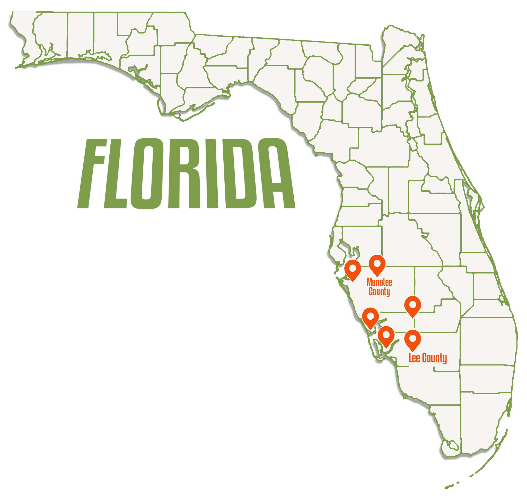 Suncoast Service Area Map